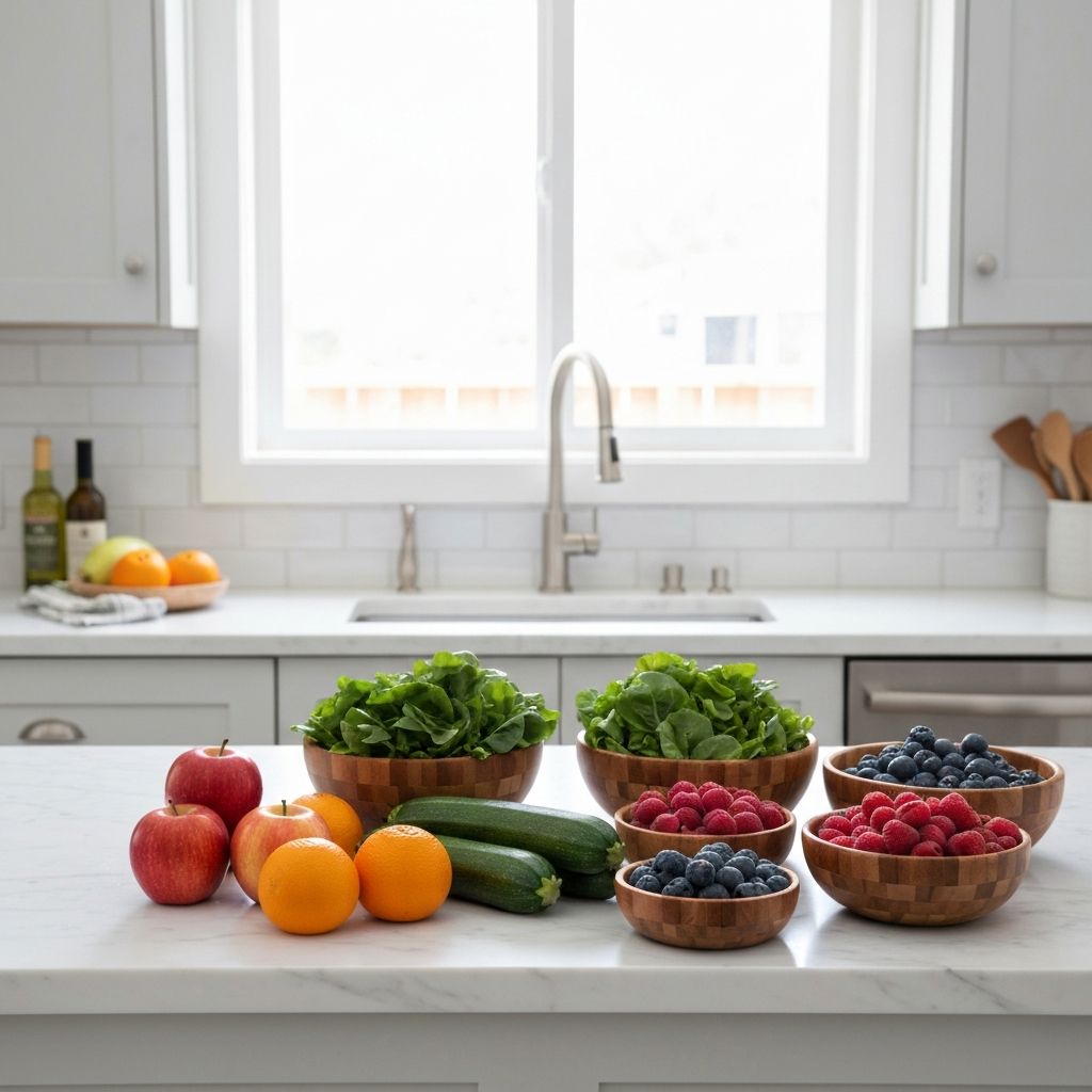 Warzywa i owoce na stole