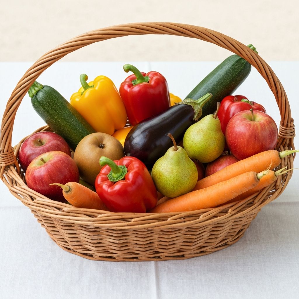 Różnorodne warzywa i owoce